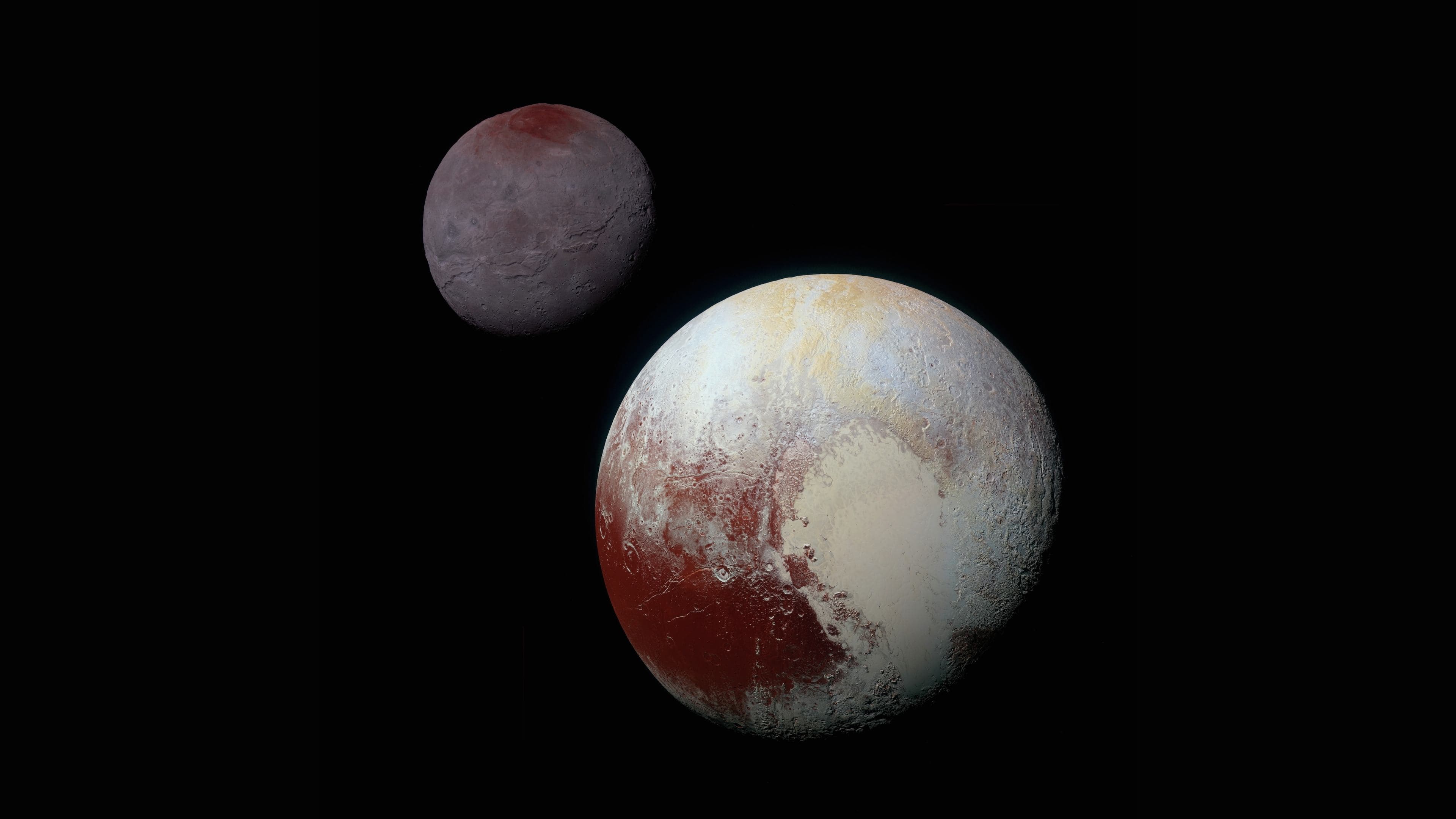 冥王星與它最大的衛星 Charon — New Horizons, NASA